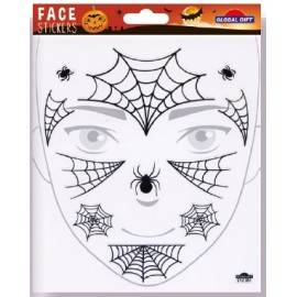 MASCARA DE AUTOCOLANTES HALLOWEEN TEIAS DE ARANHA