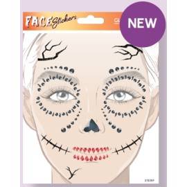 MASCARA DE AUTOCOLANTES HALLOWEEN CATRINA