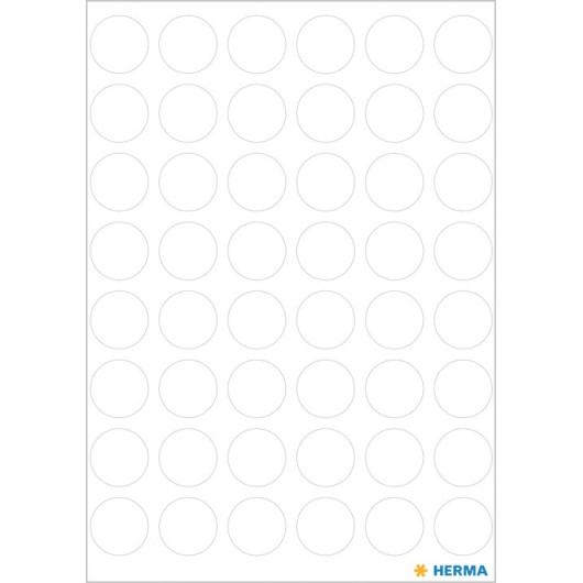 AUTOCOLANTES VARIO REDONDAS COR 13MM BRANCO