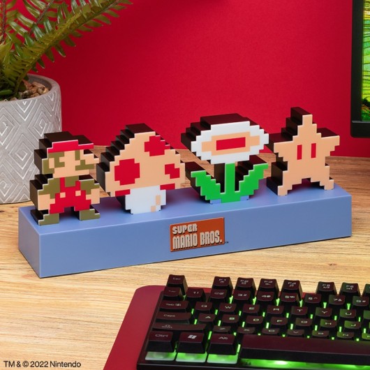 LÂMPADA ICONS NINTENDO SUPER MARIO PERSONAGEM E PODERES