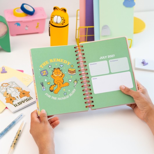 AGENDA ESCOLAR 2026/2027 SEMANAL A5 12 MESES GARFIELD