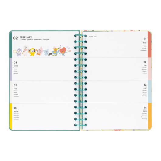 AGENDA ESCOLAR 2026/2027 SEMANAL A5 12 MESES BT21