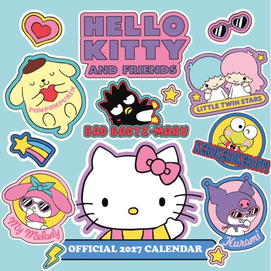 CALENDÁRIO 2027 30X30 HELLO KITTY E OS SEUS AMIGOS