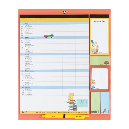 PLANNER COM IMAN 2026/2027 THE SIMPSONS