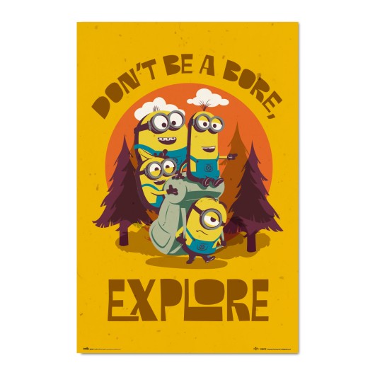 POSTER MINIONS DON'T BE BORE, EXPLORE