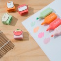 CONJUNTO DE 4 MARCADORES FLUORESCENTES COM TOPO PUSHEEN SUSHI ROLL