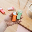 CONJUNTO DE 4 MARCADORES FLUORESCENTES COM TOPO PUSHEEN SUSHI ROLL