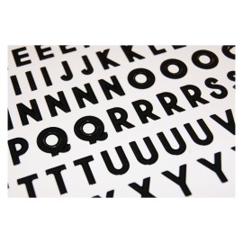 AUTOCOLANTES CLASSY LETRAS E NÚMEROS PRETO 2