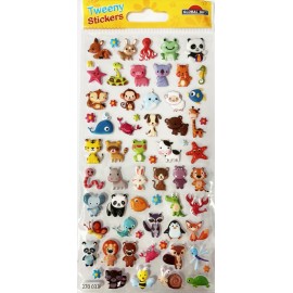 AUTOCOLANTES TWEENY FOAMY ANIMAIS ADORÁVEIS GLITTER