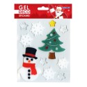 AUTOCOLANTES DE GEL DECO NATAL BONECO DE NEVE E PINHEIRO