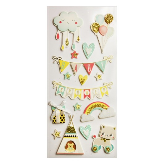 AUTOCOLANTES SCENY SCRAP & DECO BABY RELEVO