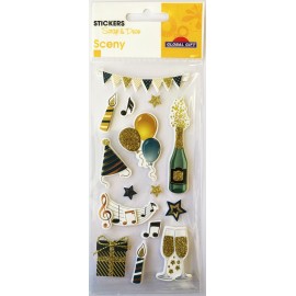 AUTOCOLANTES SCENY SCRAP & DECO CELEBRAÇÃO GLITTER