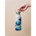 GARRADA METÁLICA COM PEGA A GRANDE ONDA DE KANAGAWA HOKUSAI