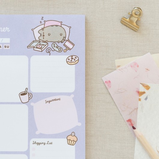 BLOCO PLANIFICADOR DIÁRIO A5 PUSHEEN MOMENTS