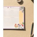 BLOCO PLANIFICADOR SEMANAL A4 BOTANICAL WILD FLOWERS ALEMÃO KOKONOTE
