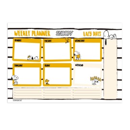 BLOCO ORGANIZADOR SEMANAL A4 SNOOPY LAZY DAYS