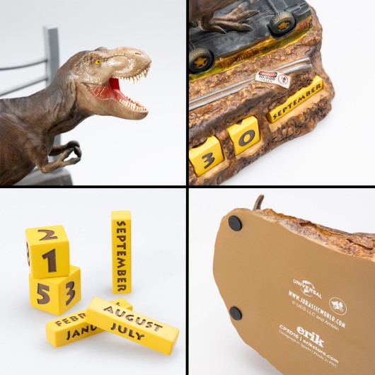 CALENDÁRIO PERPÉTUO 3D JURASSIC PARK