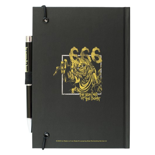 CADERNO PREMIUM A5 COM ESFEROGRÉFICA PROJECTORA IRON MAIDEN