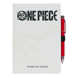 CADERNO PREMIUM A5 COM ESFEROGRÁFRICA PROJECTORA ONE PIECE NETFLIX