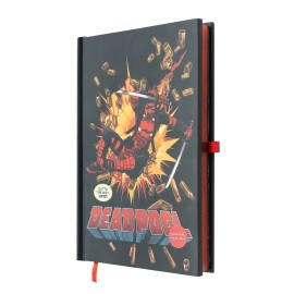 CADERNO PREMIUM A5 COM LUZ MARVEL DEADPOOL 2