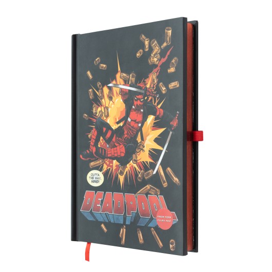 CADERNO PREMIUM A5 COM LUZ MARVEL DEADPOOL