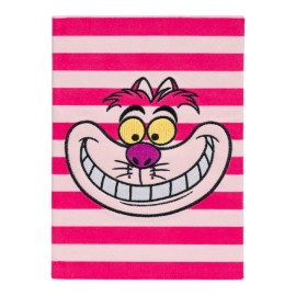 CADERNO PREMIUM A5 TAPA FELPA DISNEY ALICE NO PAÍS DAS MARAVILHAS GATO CHESHIRE