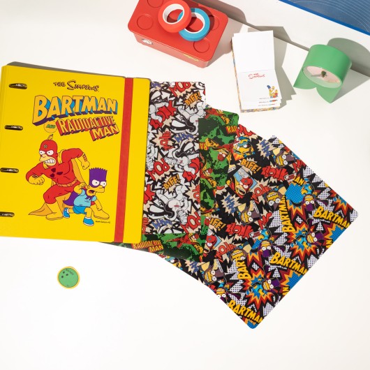 PASTA DE 4 ARGOLAS POLIPROPILENO THE SIMPSONS