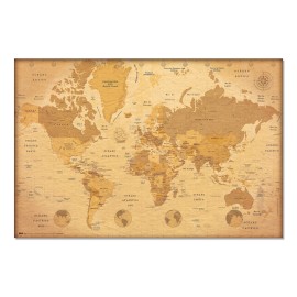 POSTER MAPA MUNDO ES VINTAGE